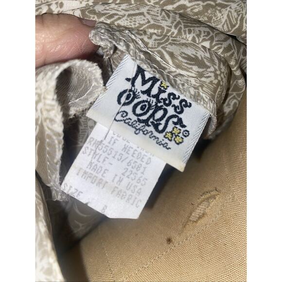 Vintage 80s Miss Oops California 2 Piece Dress Set Skirt Blouse Floral USA Med - Picture 9 of 10